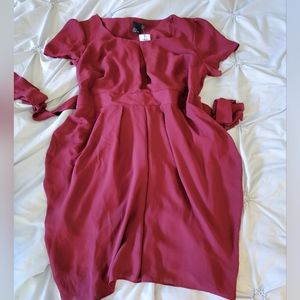 ASOS curve dress NWT burgundy color